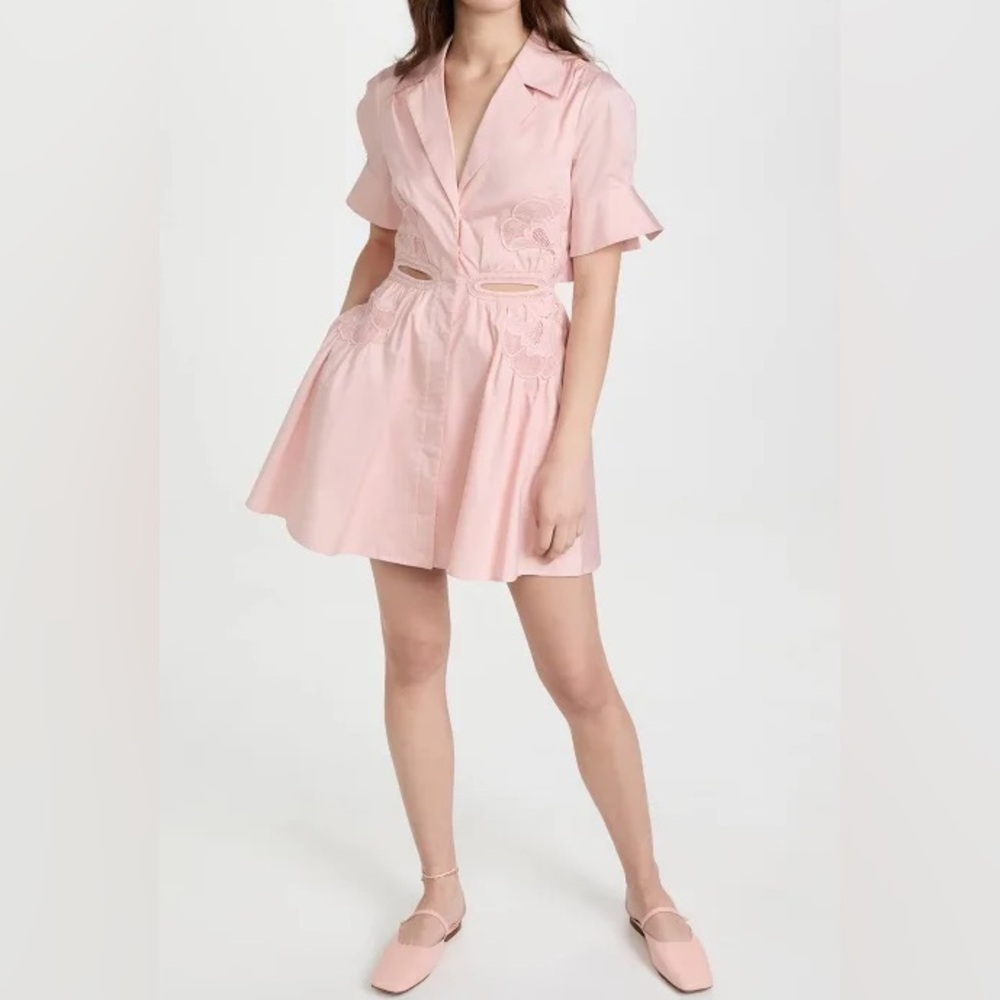 Self Portrait Pink Cutout Dress Size 2
